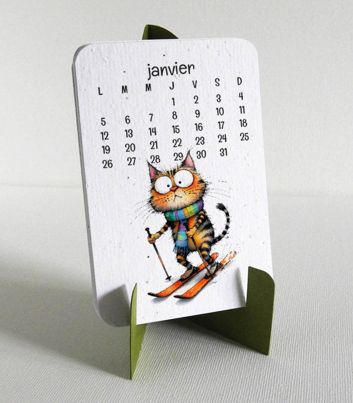 Calendrier à planter 2026 papier ensemencé