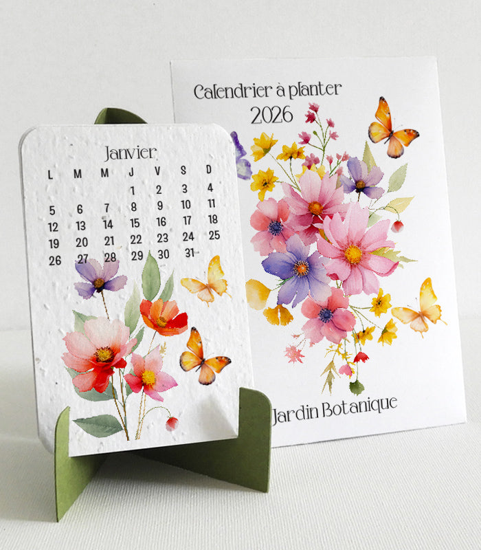calendrier à planter 2026 papier ensemencé