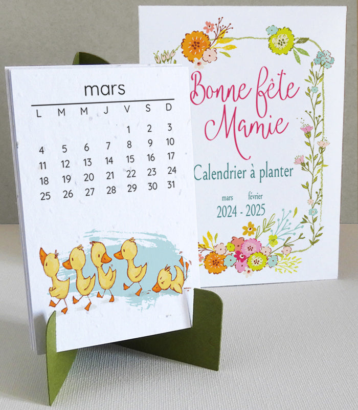 Calendrier à planter bonne fête mamie