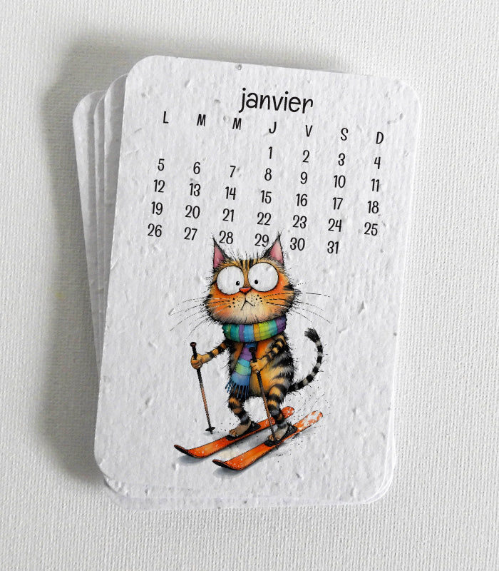 calendrier écoresponsable papier ensemencé