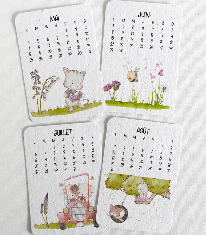 calendrier papier ensemencé 2026