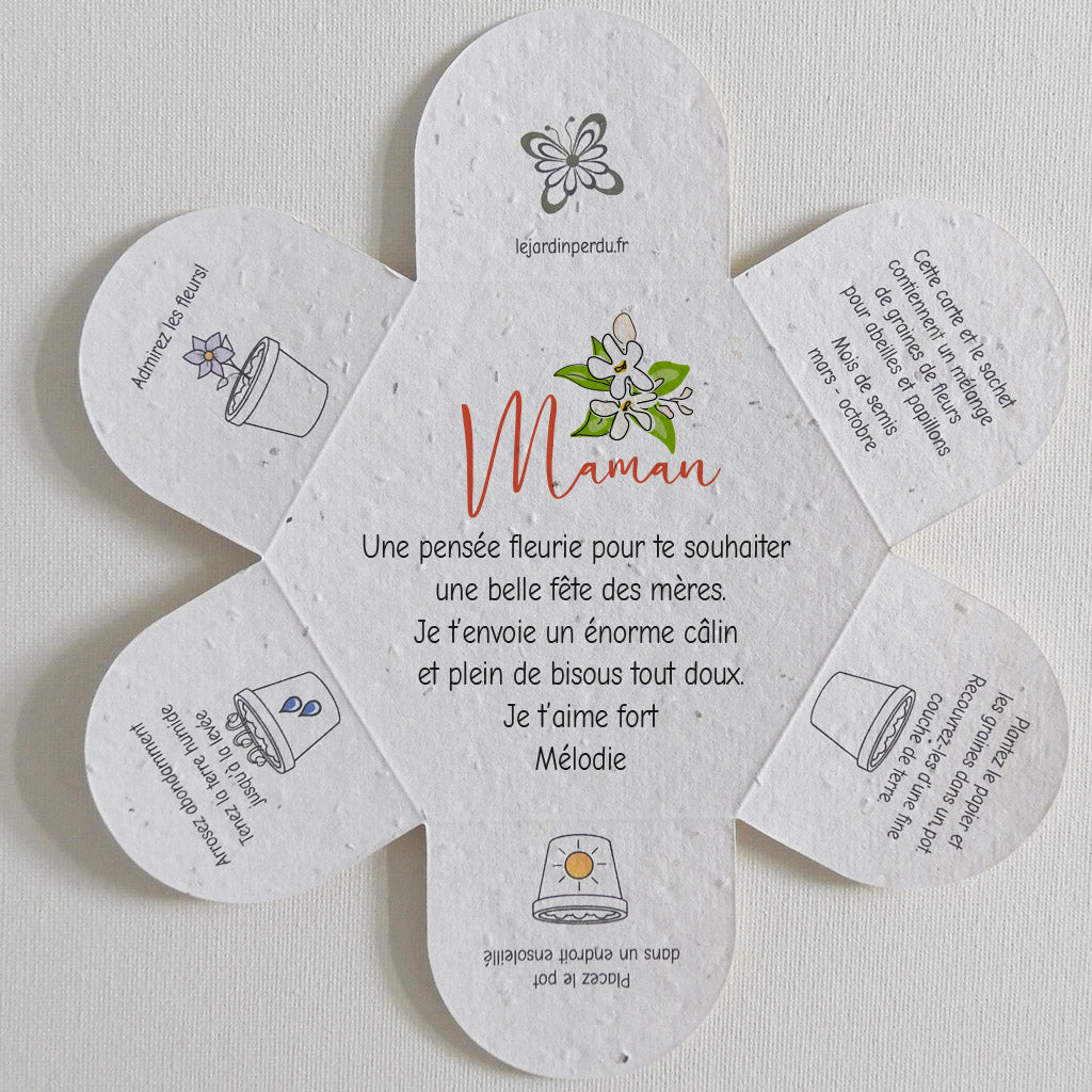 carte à personnaliser bonne fête maman