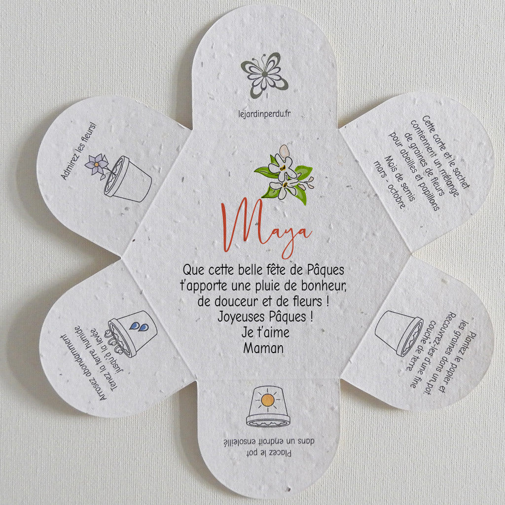 carte à personnaliser Joyeuses Pâques