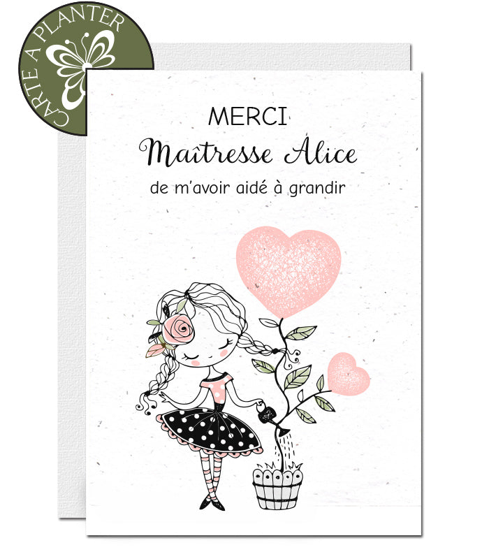 carte à planter merci maîtresse