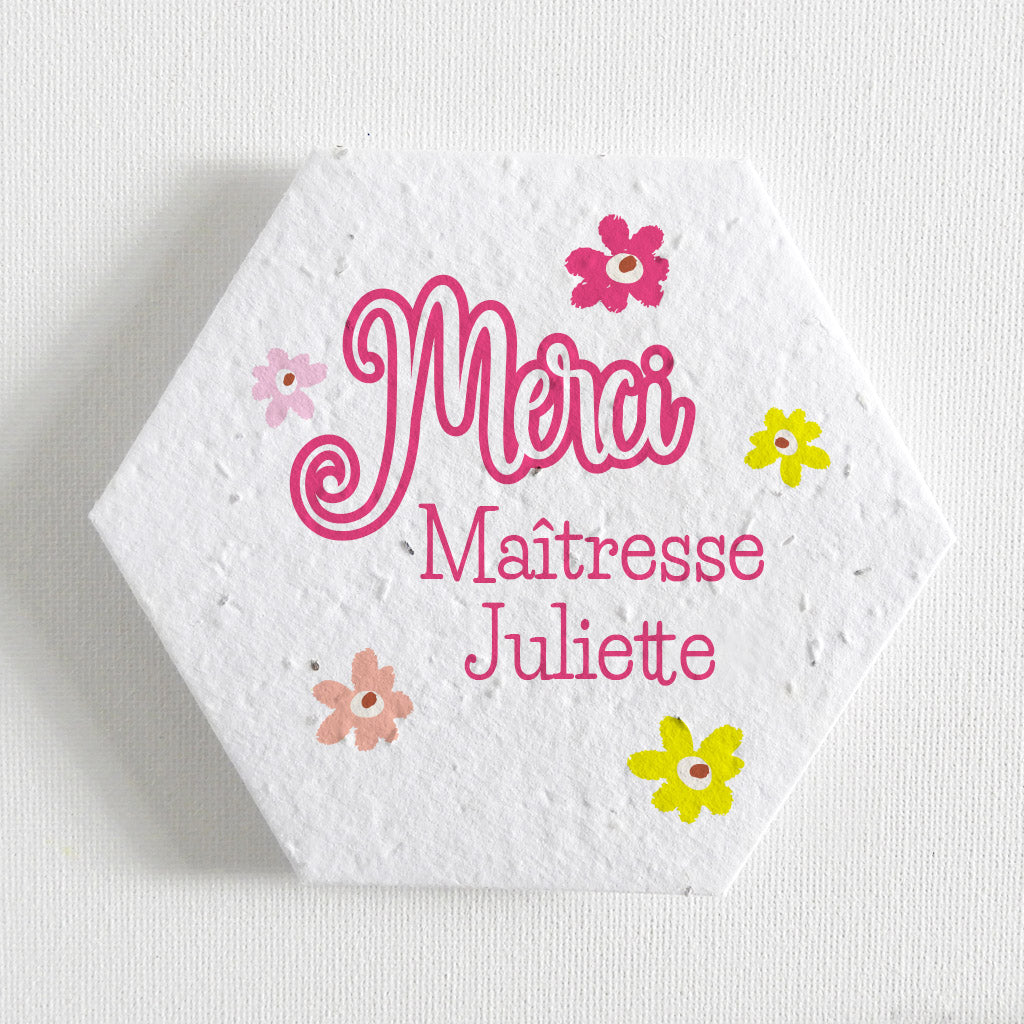 carte à planter merci maîtresse, nounou