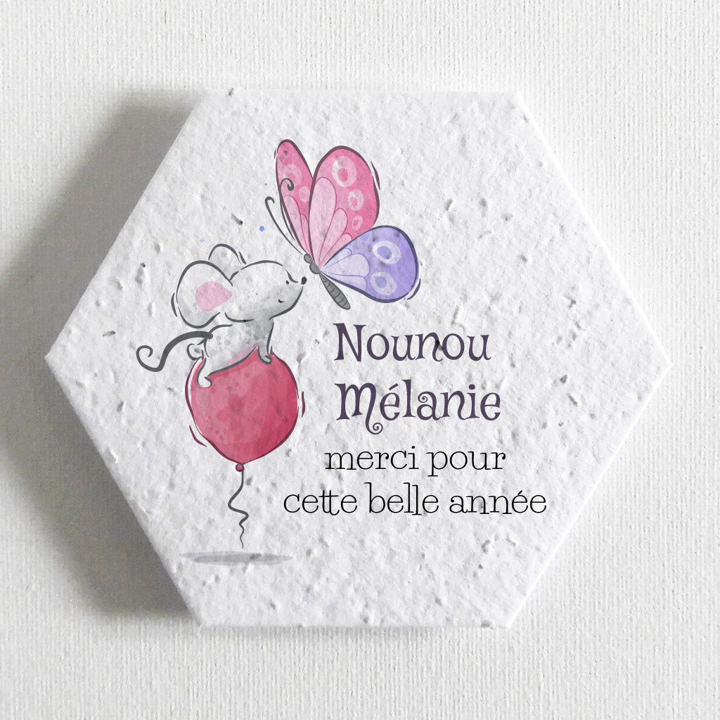 carte à planter merci maîtresse cadeau unique