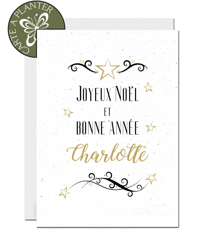 Carte de  à planter personnalisée Noël et Nouvel An