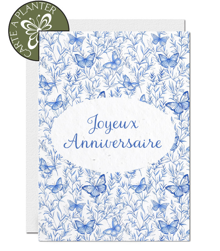 carte d&#39;anniversaire à planter 