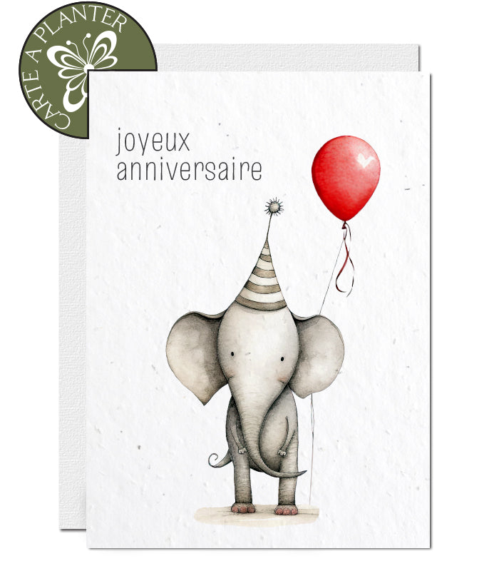 carte d&#39;anniversaire à planter 