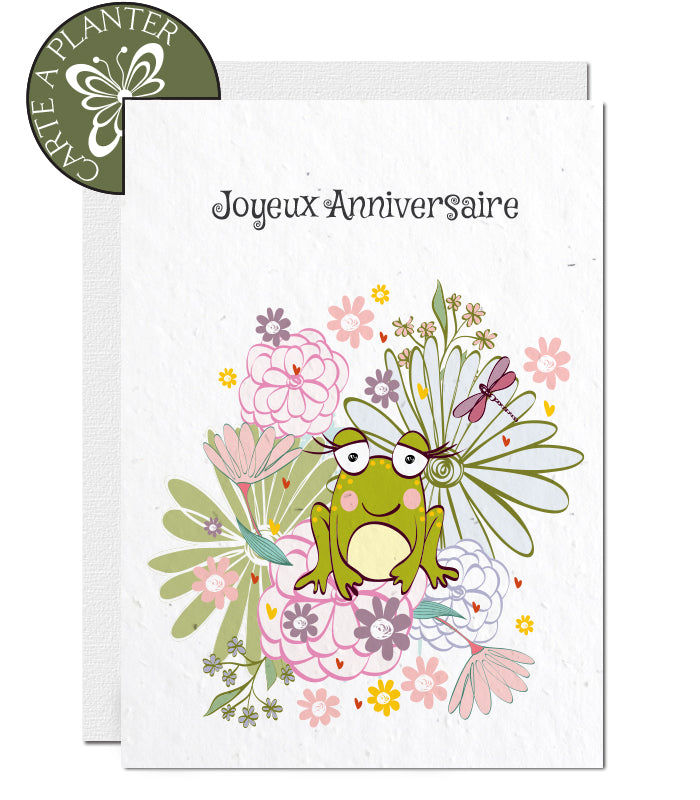 Carte d’anniversaire à planter papier ensemencé