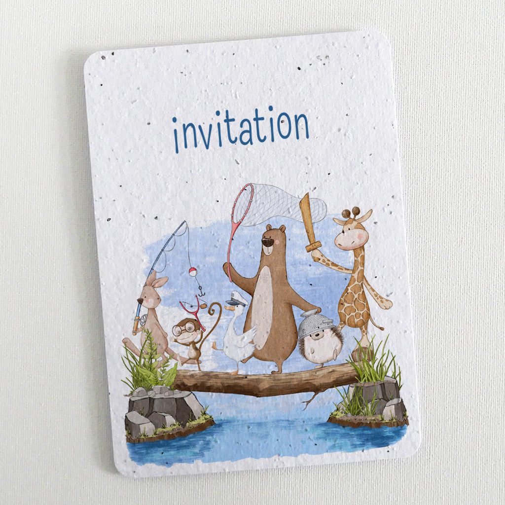 carte d'invitation à planter