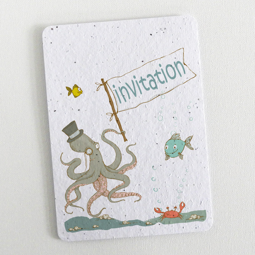 carte d&#39;invitation à planter