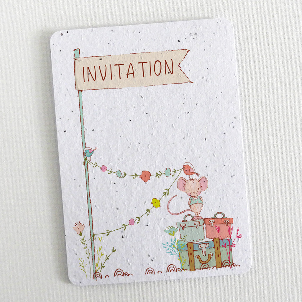 carte d'invitation ensemencée