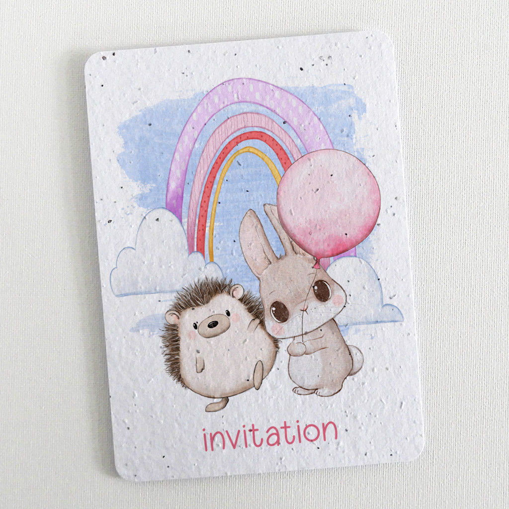 carte d&#39;invitation papier ensemencé