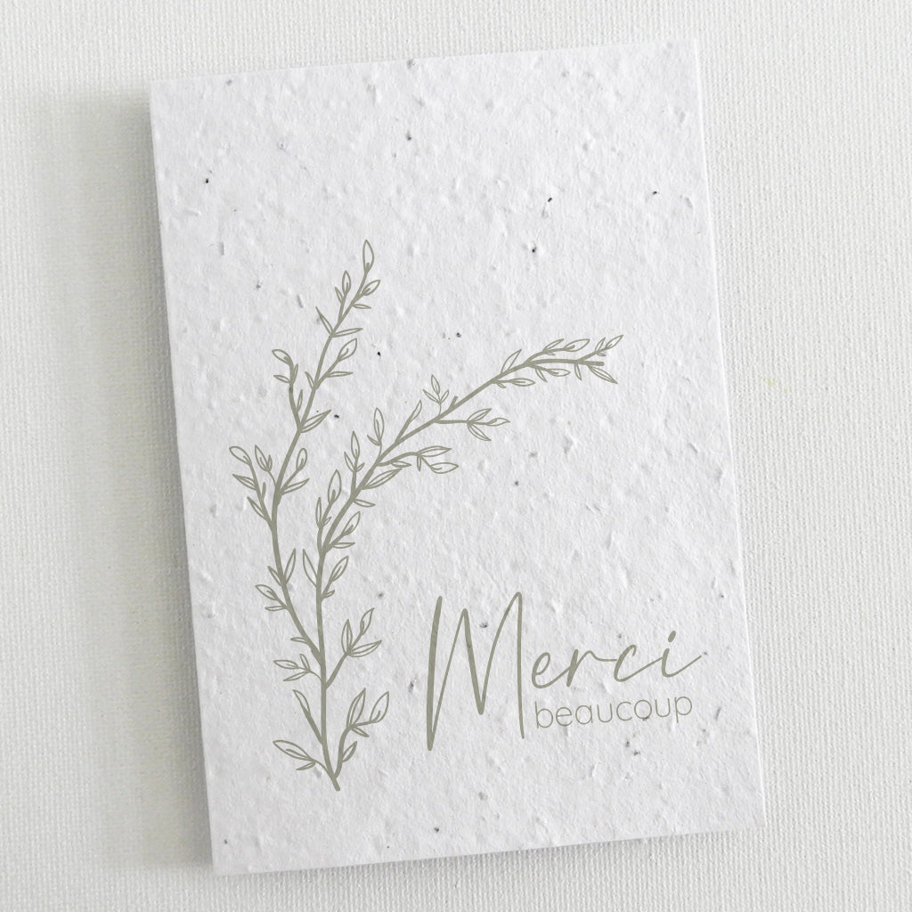 carte de remerciements mariage à planter