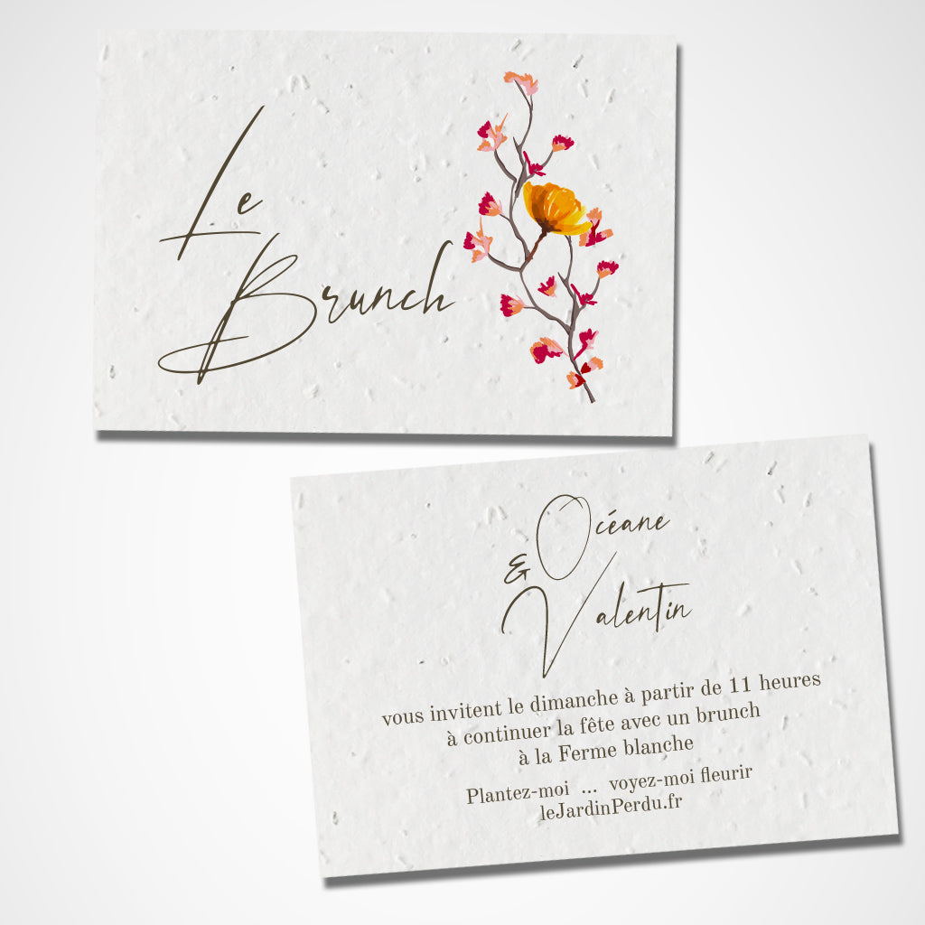 carte le brunch mariage à planter 