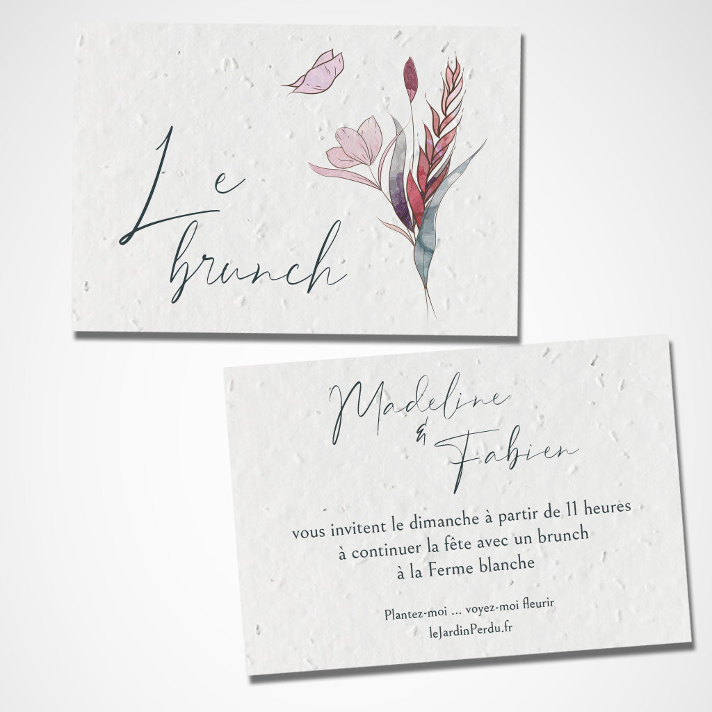 carte le brunch mariage à planter 