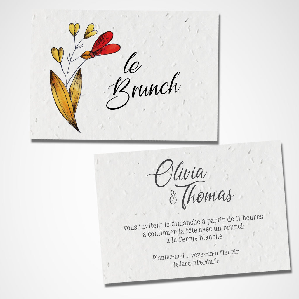 carte le brunch mariage à planter 