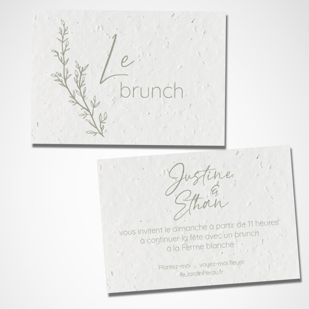 carte le brunch mariage à planter 