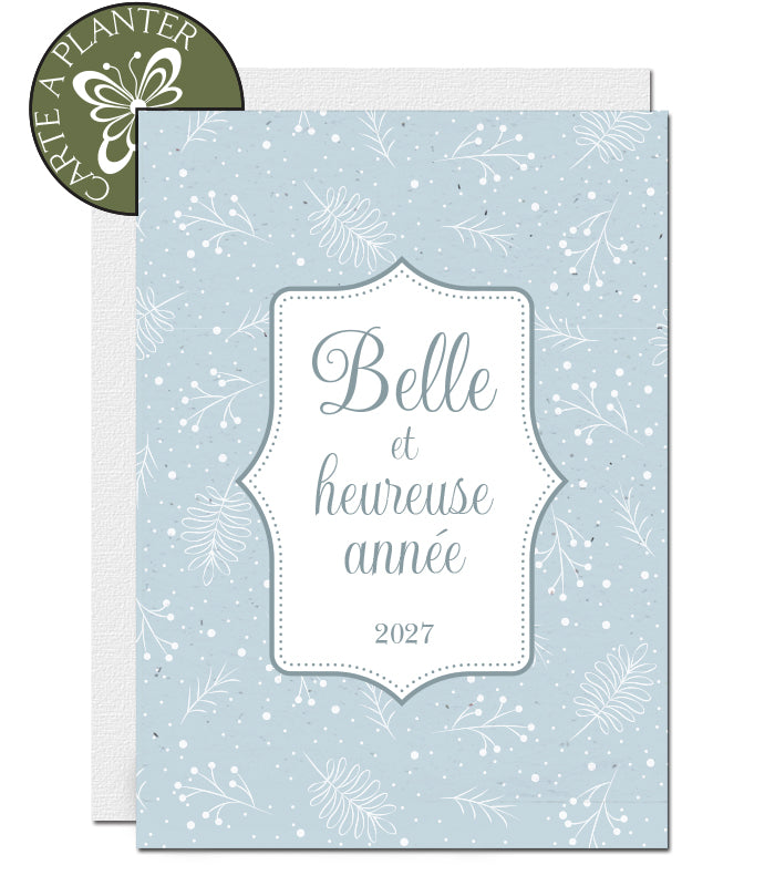 carte nouvel an à planter