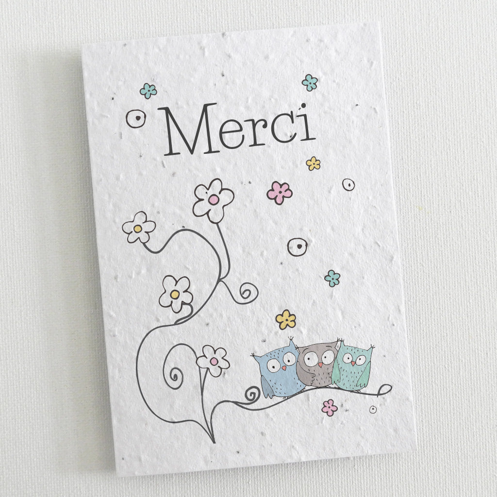 carte papier ensemencé merci