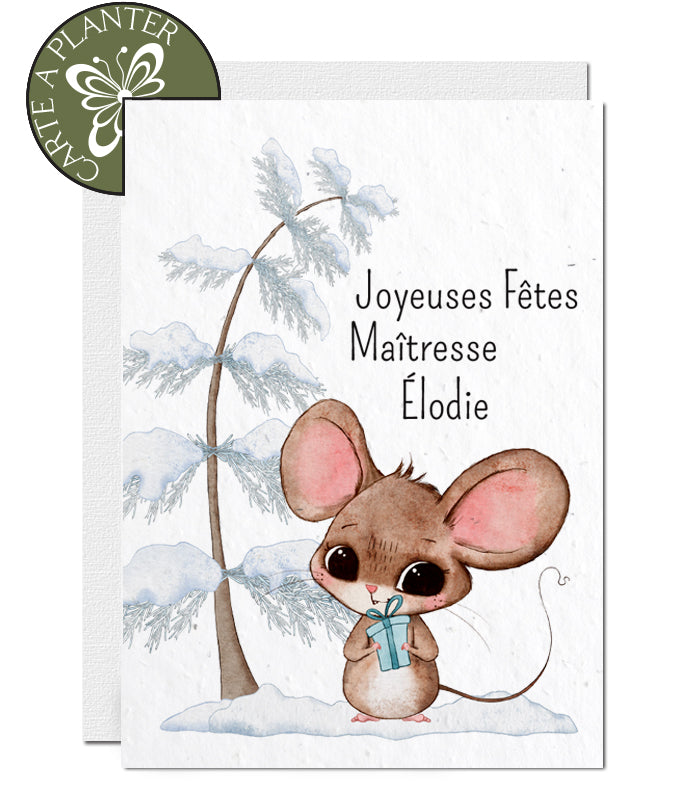 Cartes de Noël à Personnaliser, Maîtresse, Maître ATSEM