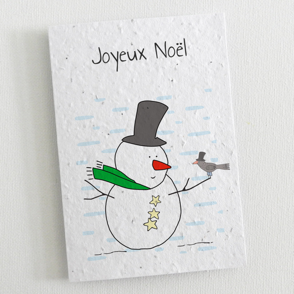 Carte de Noël papier ensemencé