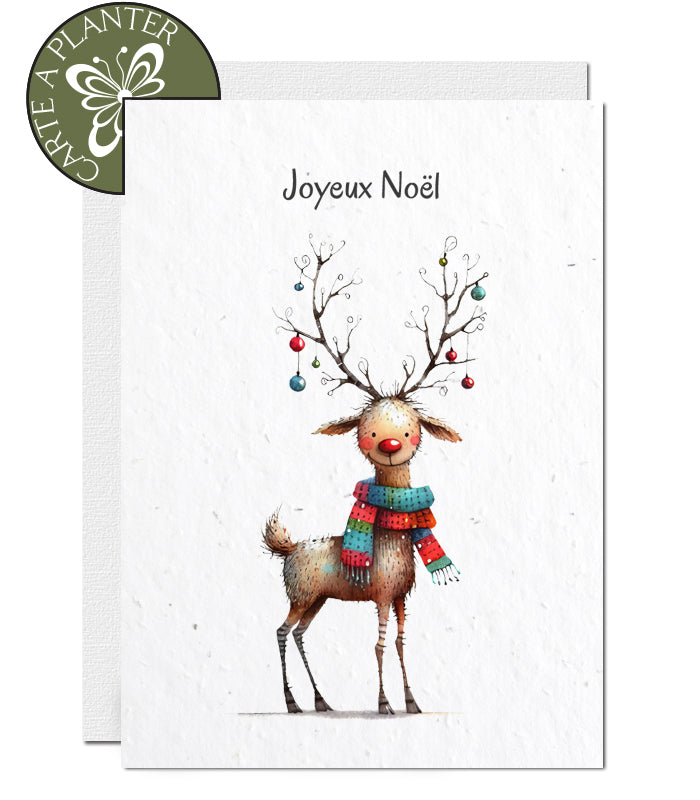 Carte de Noël écoresponsable papier ensemencé