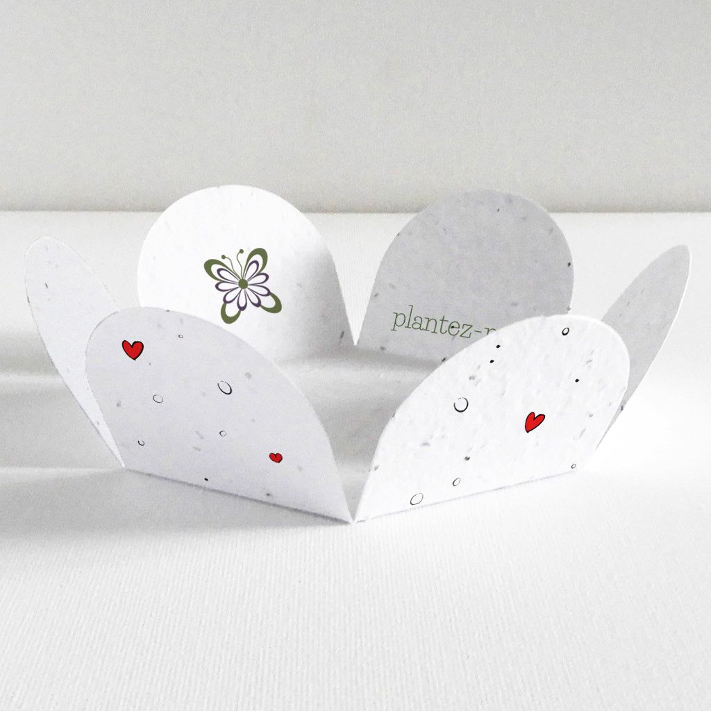 carte de Noël papier ensemencé