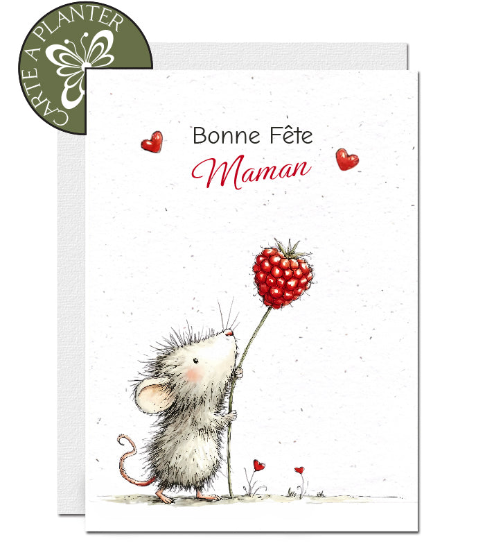 carte fête des mères papier ensemencé
