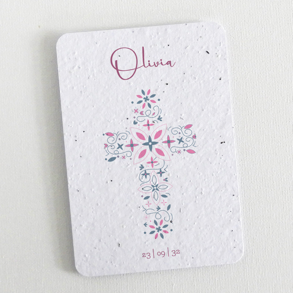 carte d'invitation baptême à planter