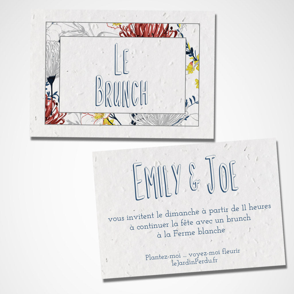 carte le brunch mariage à planter 