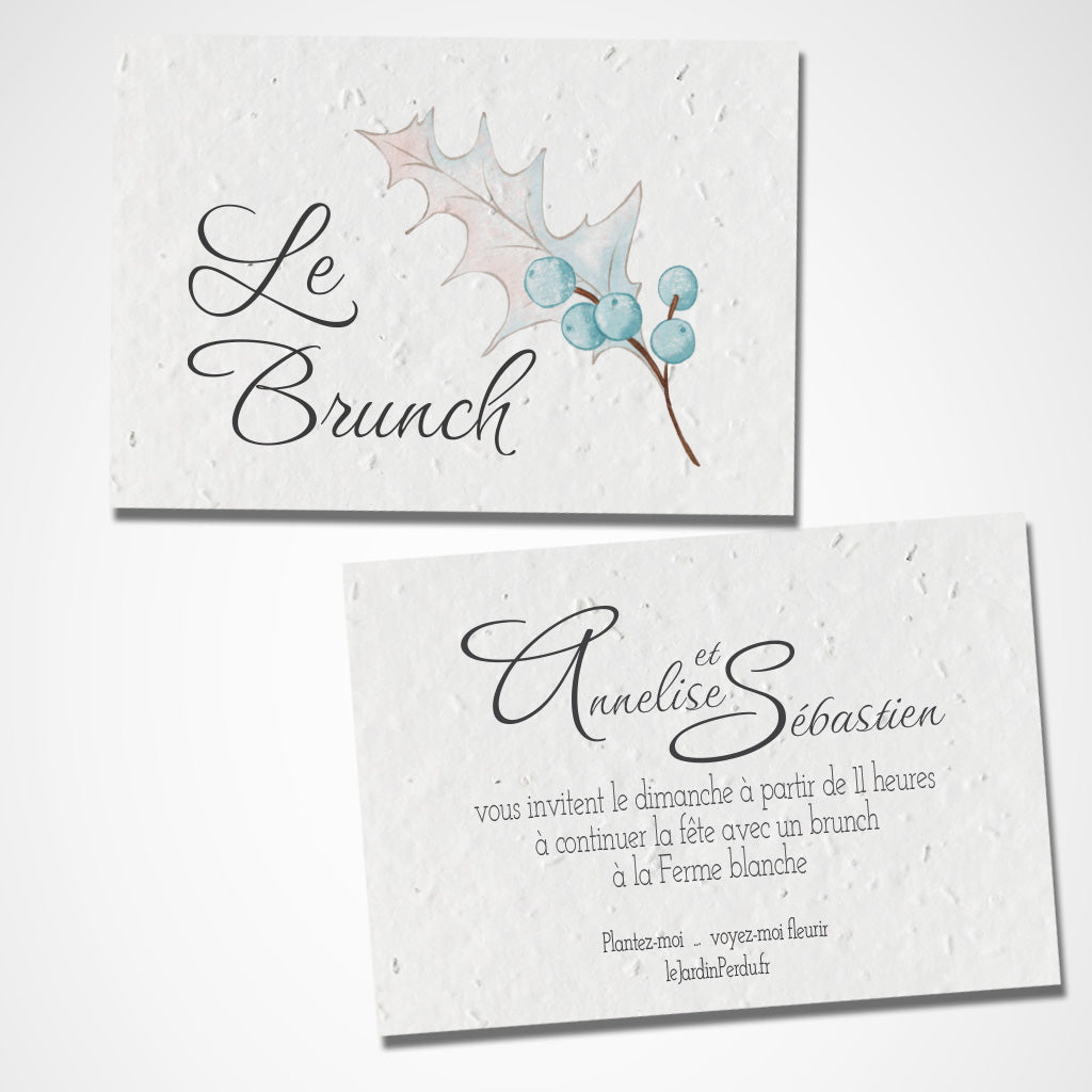 carte le brunch mariage à planter 