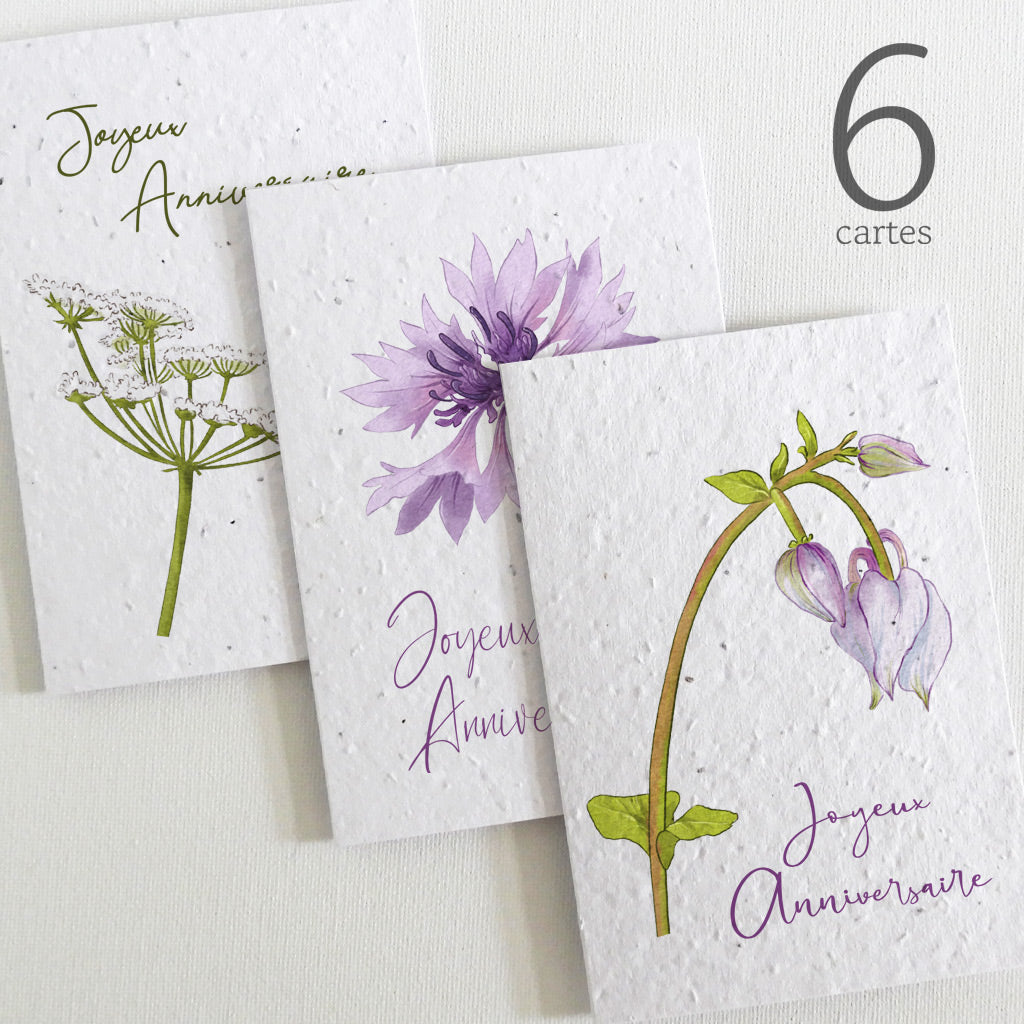 cartes d&#39;anniversaire à planter