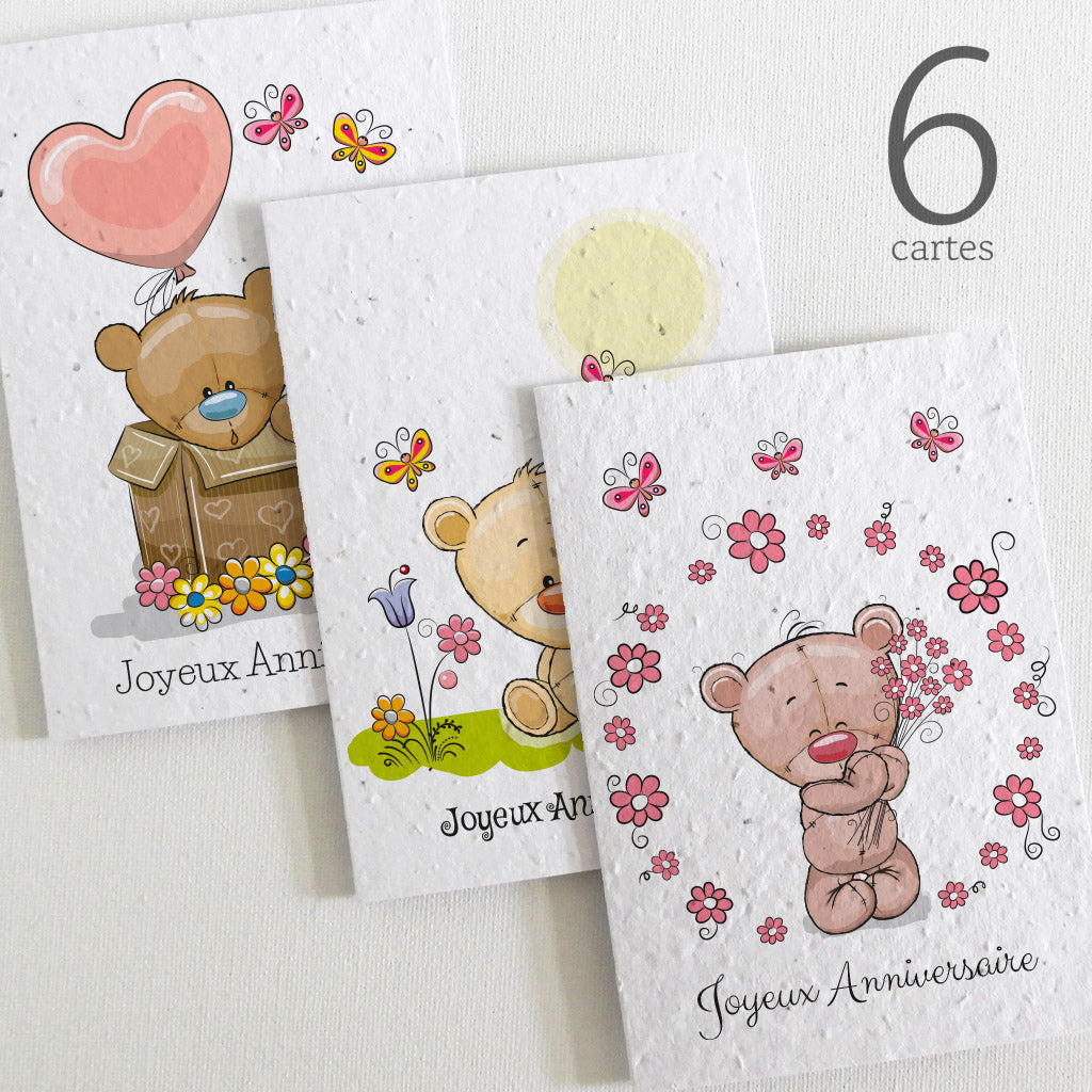 Cartes d’anniversaire à planter