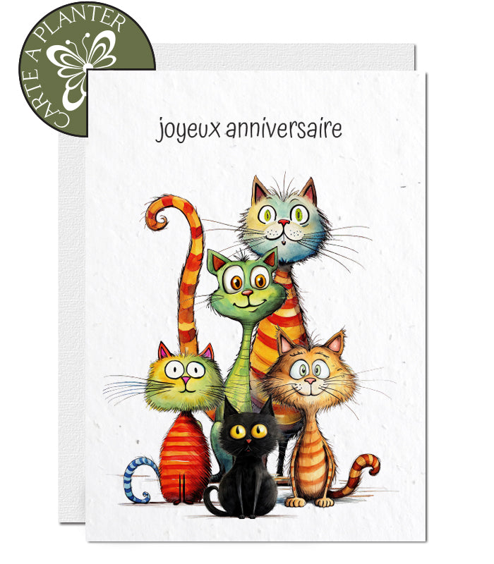 carte d'anniversaire unique à planter 