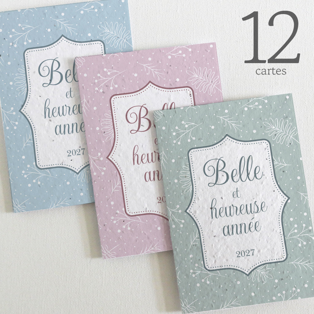 cartes nouvel an à planter 