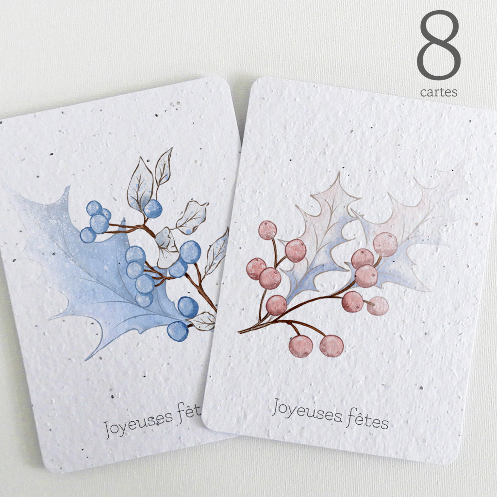 Cartes à planter joyeuses fêtes
