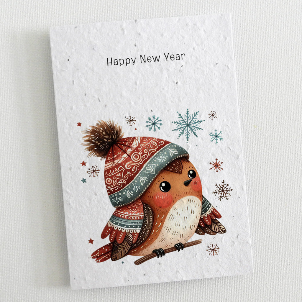 ecofriendly new year card seed paper