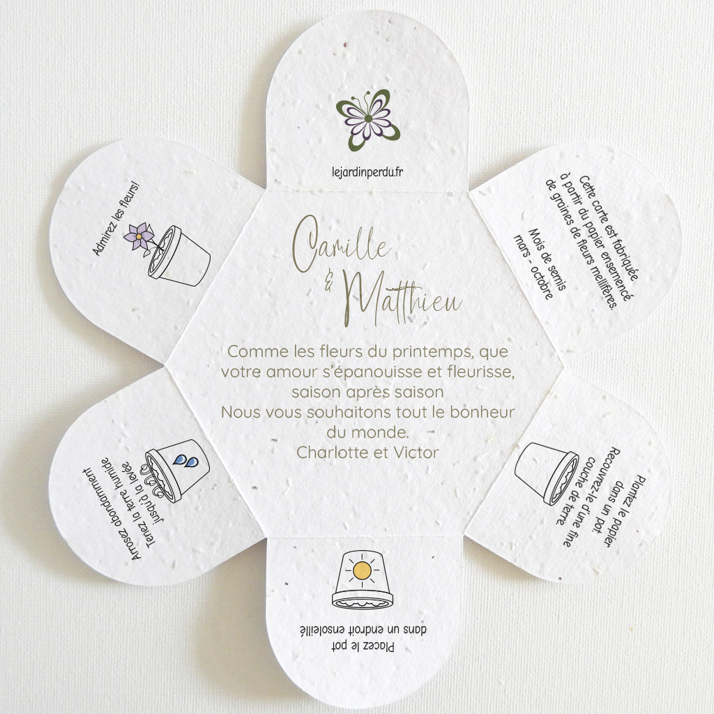 enveloppe cadeau mariage écoresponsable