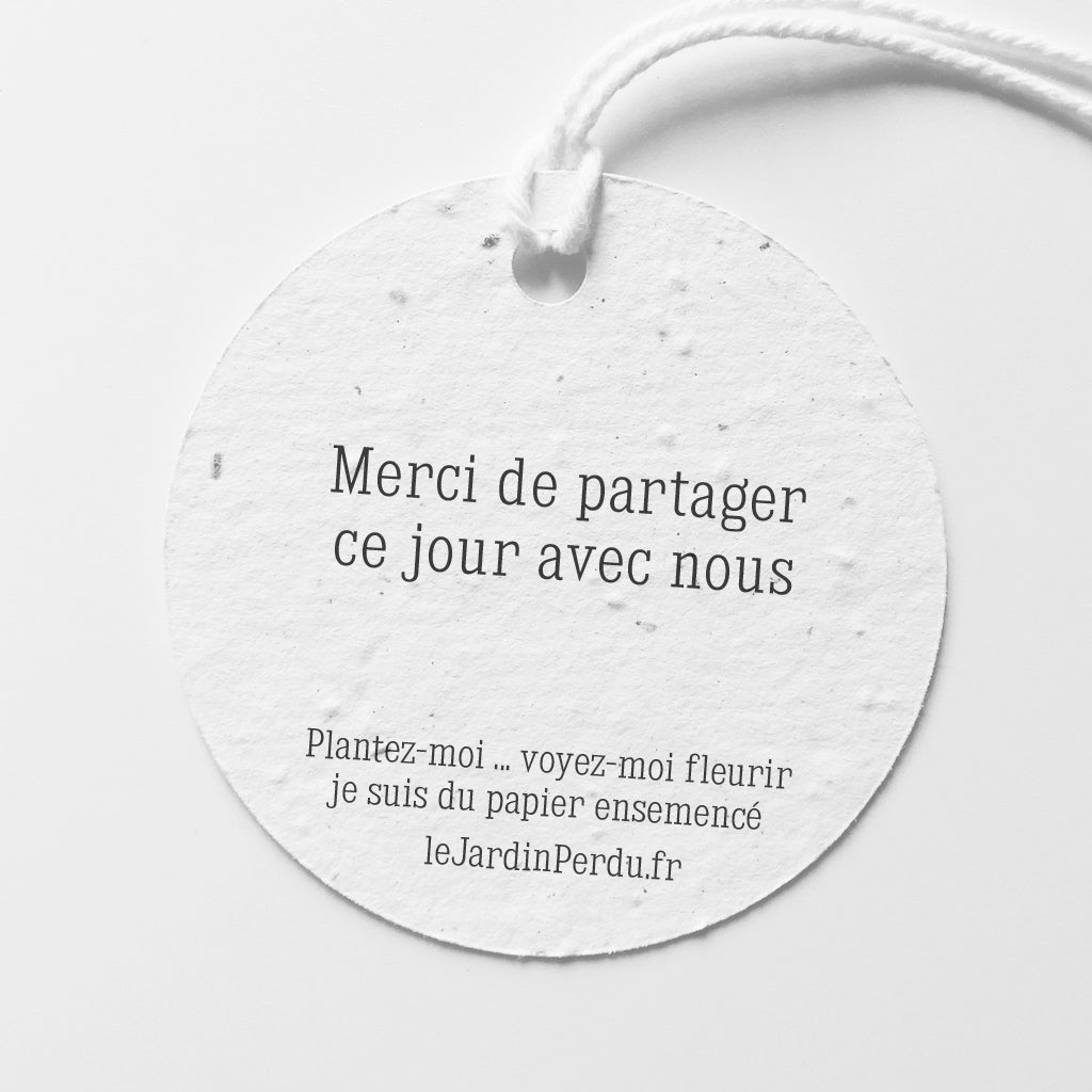 Étiquette mariage à planter