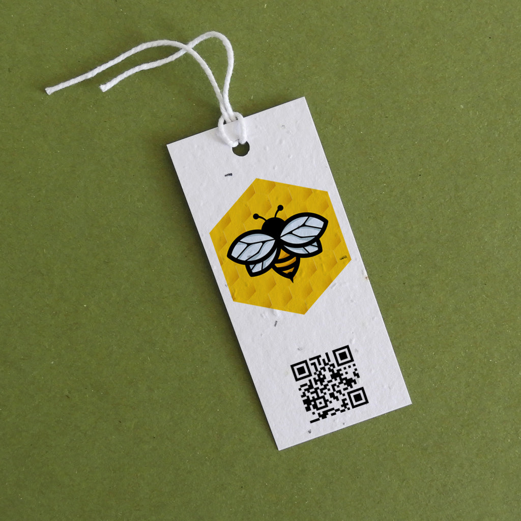 étiquette papier ensemencé qr code