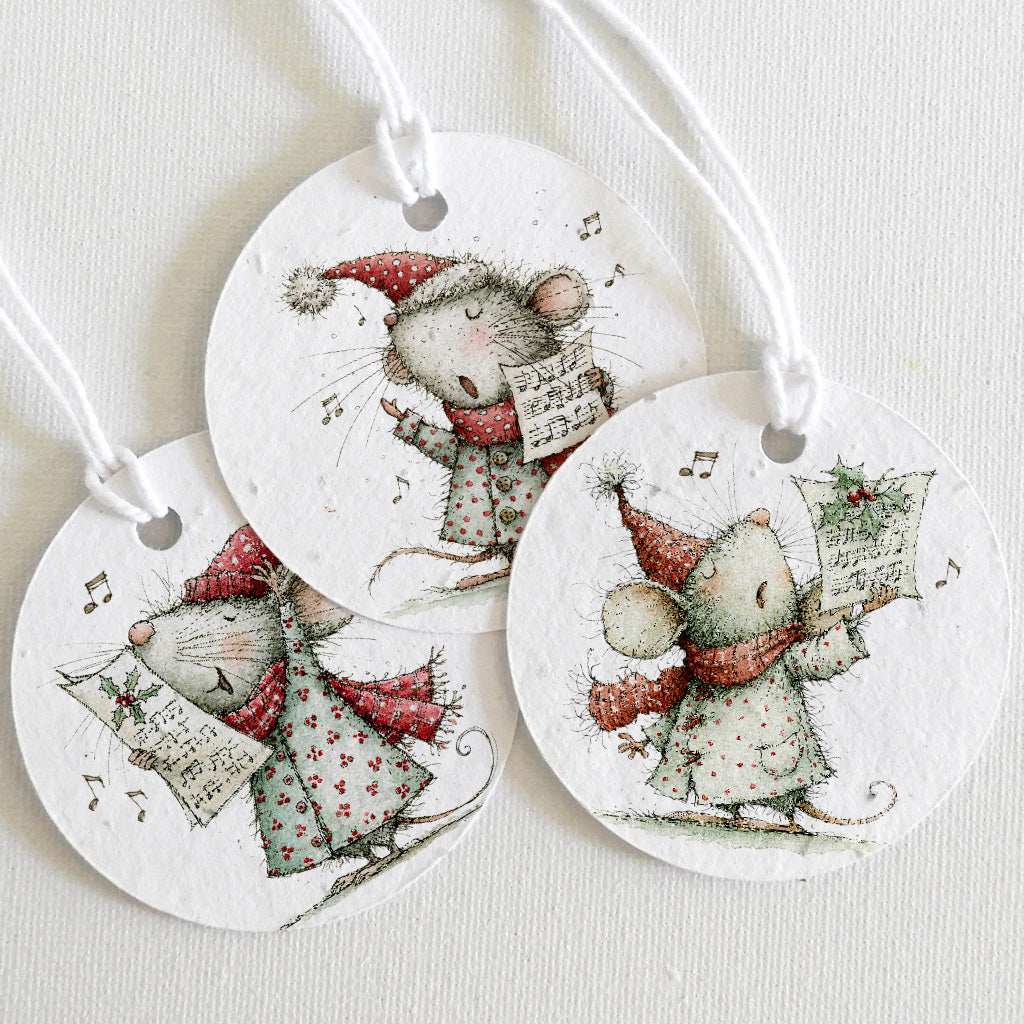 étiquettes cadeaux noël  à planter 