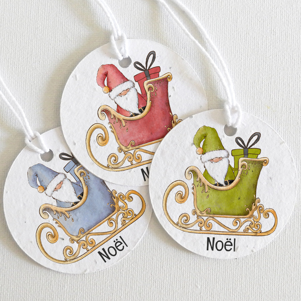 Etiquettes cadeaux à planter papier ensemencé