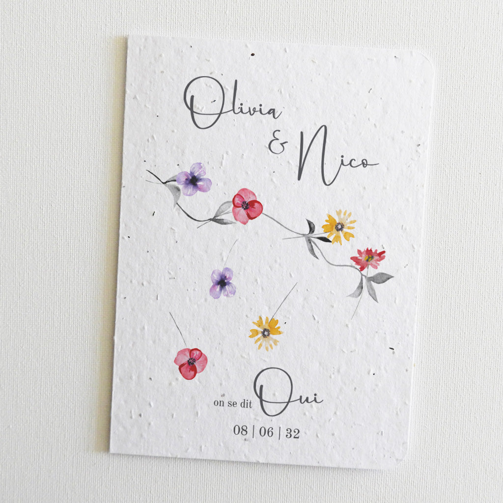 faire part de mariage écoresponsable