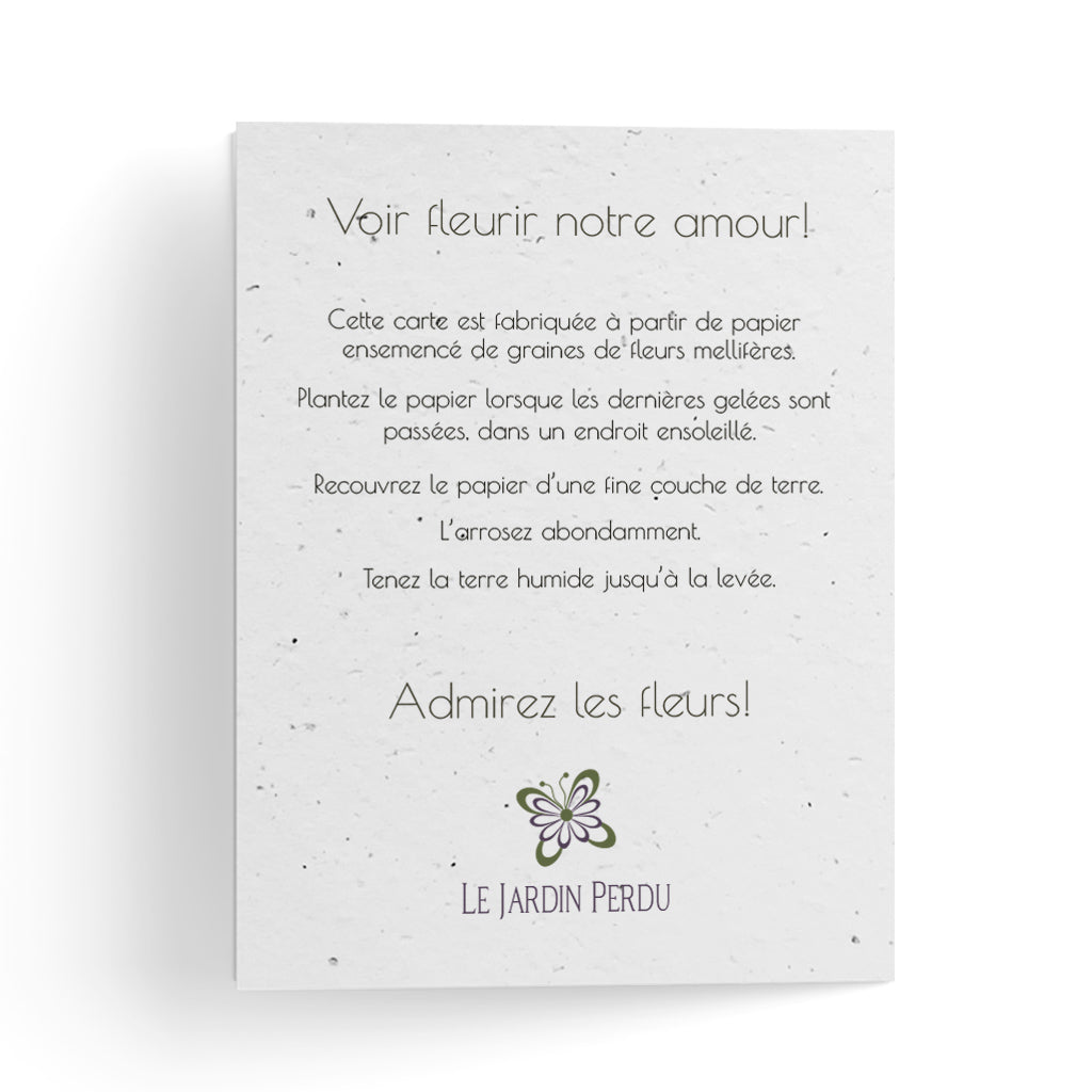 Faire-part de mariage papier écoresponsable