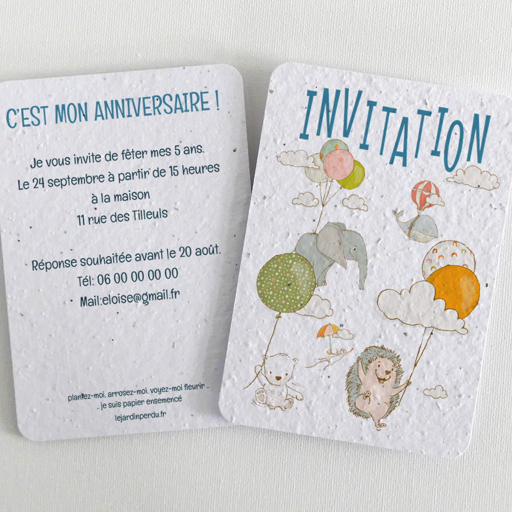 invitation anniversaire écoresponsable