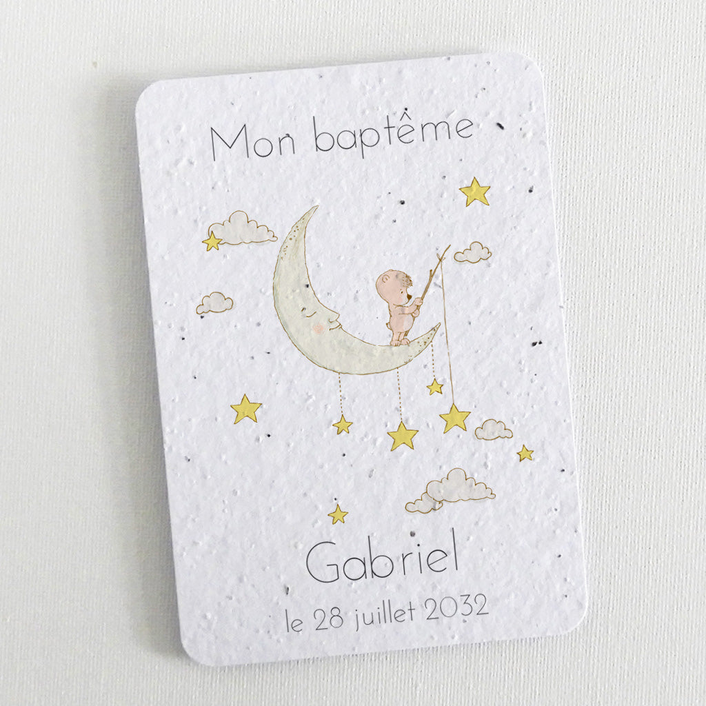 Invitation baptême à planter