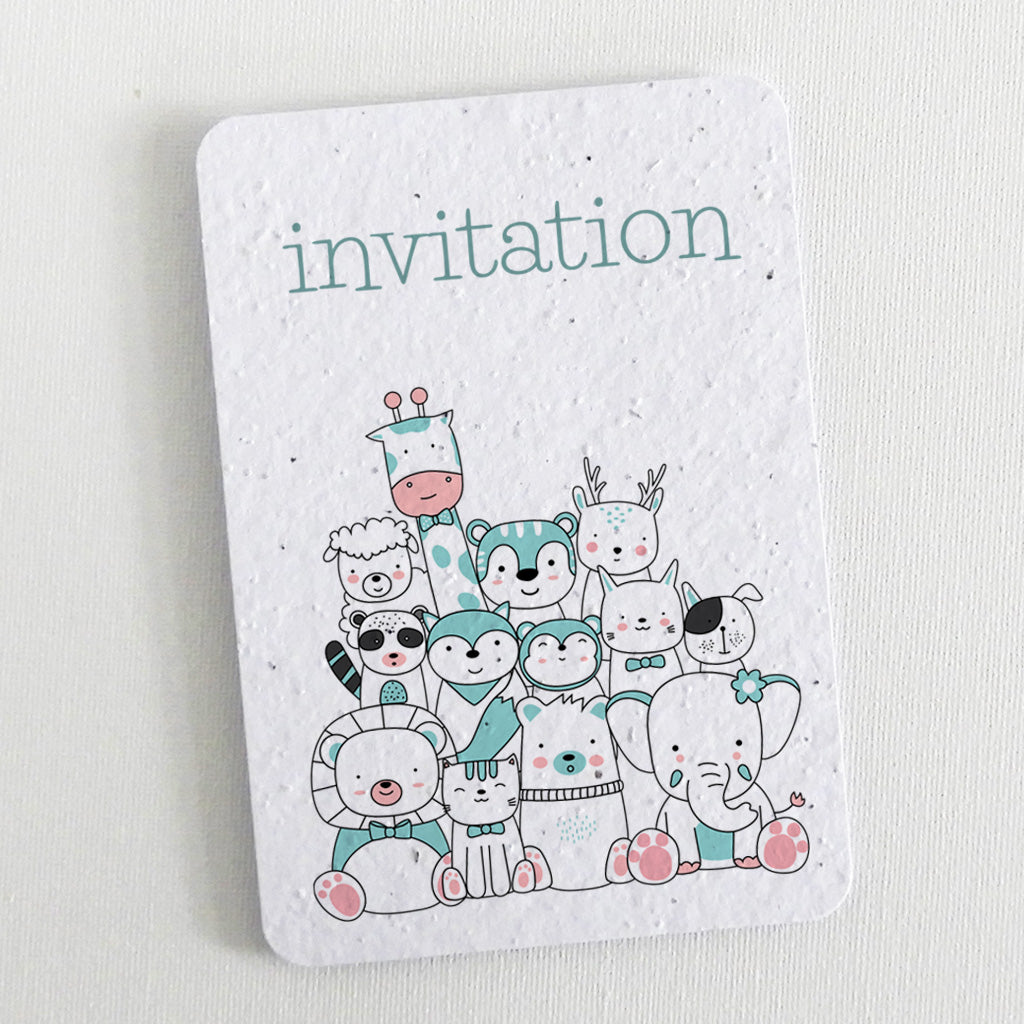 Invitation papier ensemencé