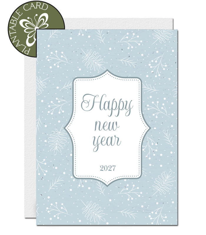 new year card seed paper
